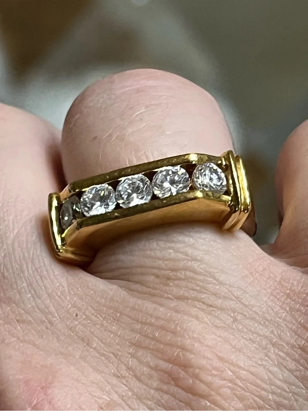 Channel Set Gold Ring